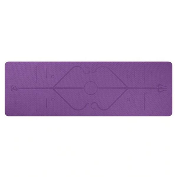 6mm Yoga Mat with Line Non-Slip Fitness Mat For Beginner