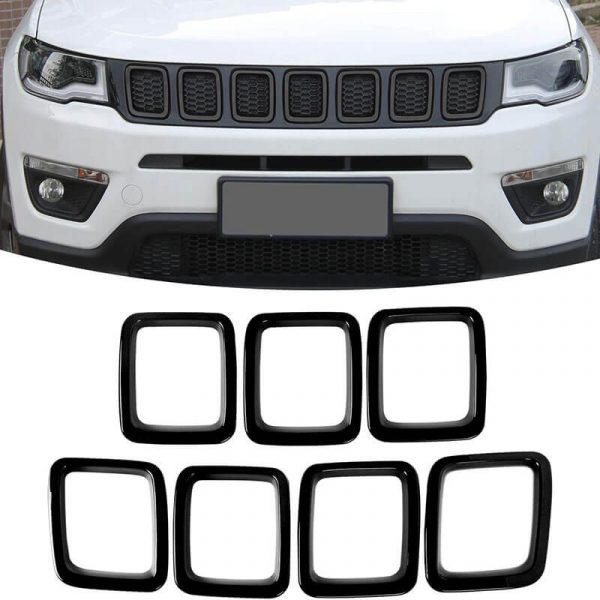 Jeep Compass Grill Covers Exterior Accessories for Jeep Compass for 2017-2019
